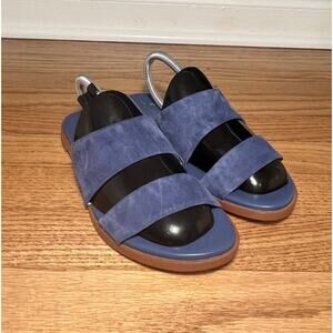 Cole Haan Women’s Blue Suede Sandal Shoes, Size 5.5